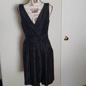 WHBM Black vneck dress